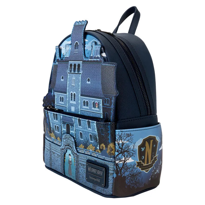 Loungefly Wednesday Nevermore Academy Castle Glow Mini Backpack - Ginga Toys