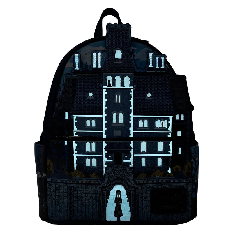 Loungefly Wednesday Nevermore Academy Castle Glow Mini Backpack - Ginga Toys