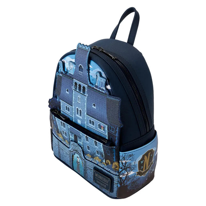 Loungefly Wednesday Nevermore Academy Castle Glow Mini Backpack - Ginga Toys