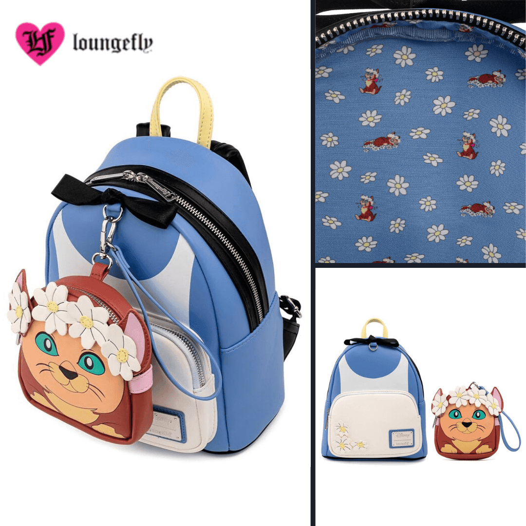 Loungefly Disney Alice in Wonderland Cosplay Mini Backpack with 2024 Wristlet