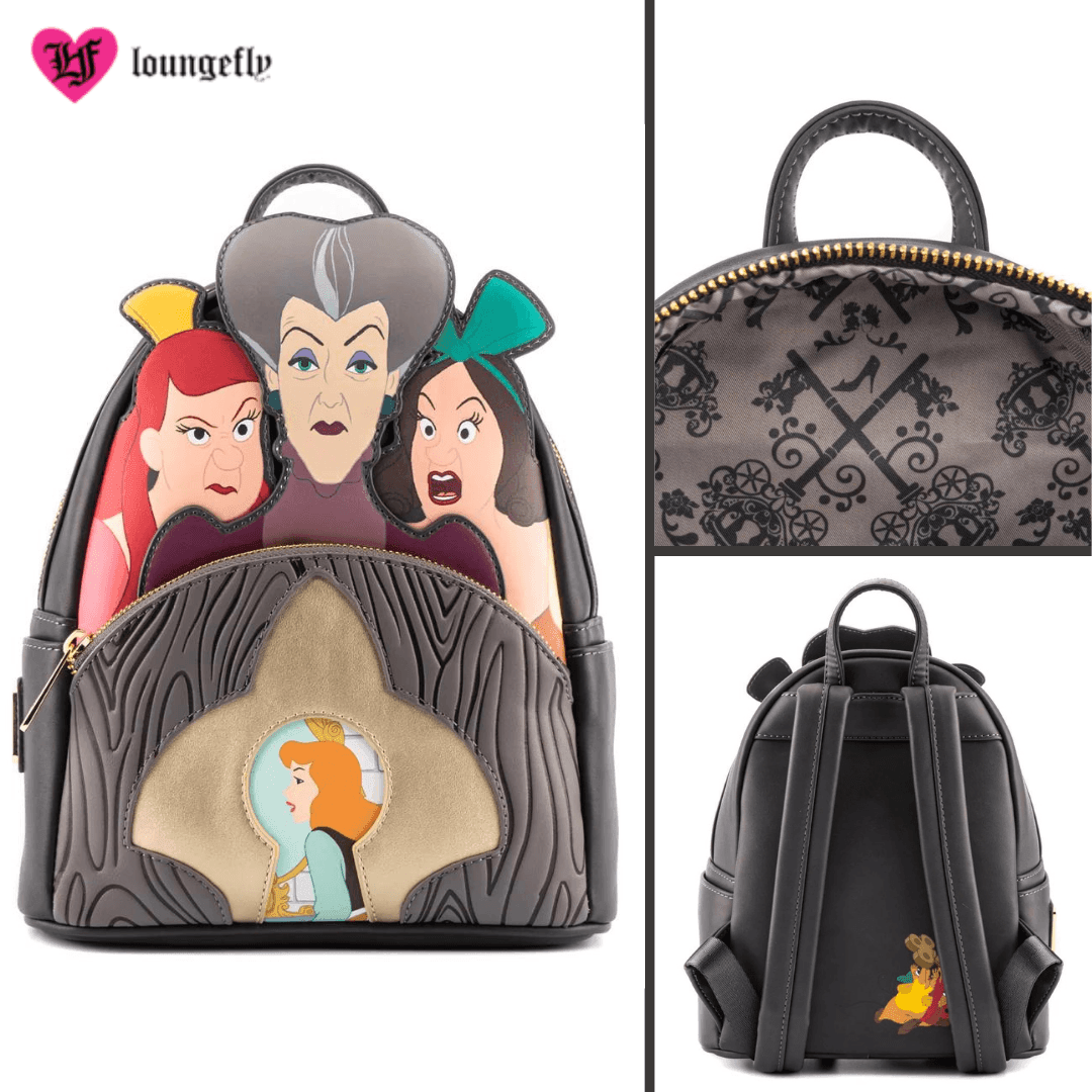 Loungefly Cinderella Stepmother good and Stepsister Mini Backpack