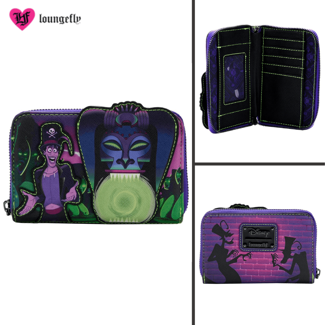 Loungefly X Disney The Princess and the Frog Dr. Facilier Glow in the Dark Zip Around Wallet - Loungefly - Ginga Toys