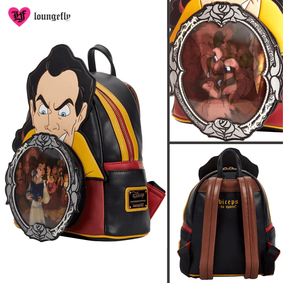 Beauty and the beast purchases Gaston Loungefly Mini Backpack