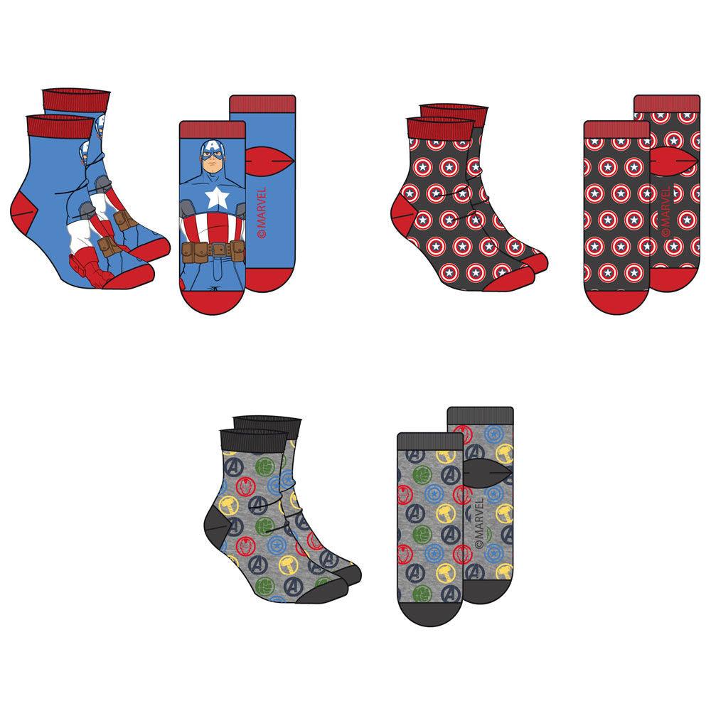 Marvel - Avengers Adult Socks Pack 3 Pieces Gift Box 39/45 - Marvel - Ginga Toys