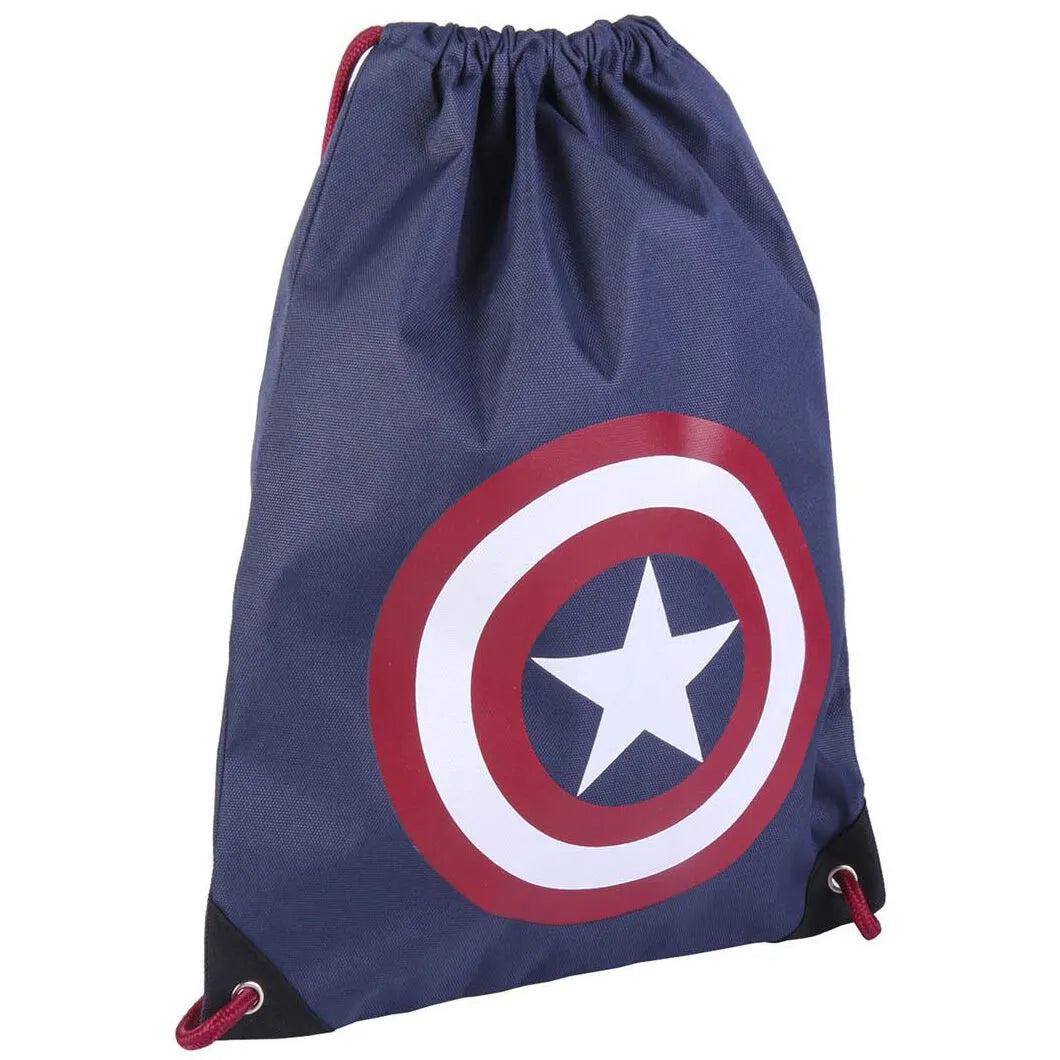 Marvel Avengers Captain America Blue Kids Gym Bag 40CM - Ginga Toys