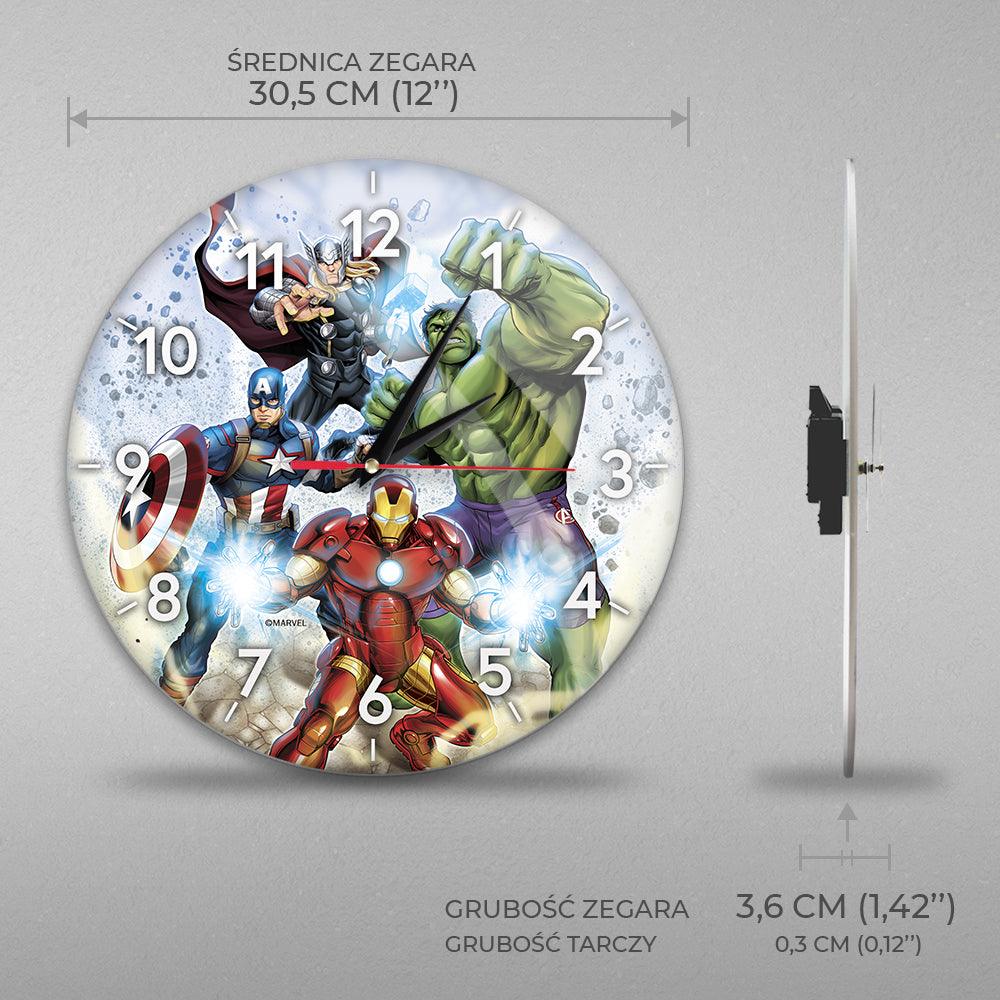 Marvel Avengers Glossy Wall Clock - Ert Group - Ginga Toys