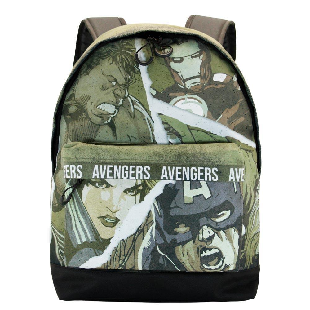 Marvel Avengers Shout Military Green Zipper School Backpack - Karactermania - Ginga Toys