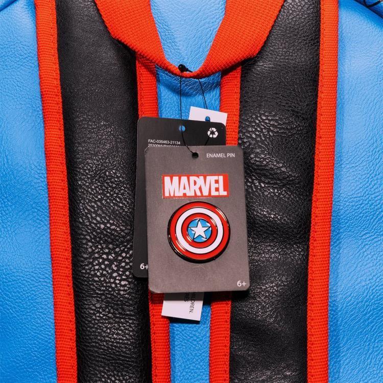 Marvel Captain America Exclusive Cosplay Backpack and Pin Set - Loungefly - Ginga Toys