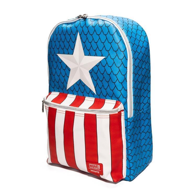 Marvel Captain America Exclusive Cosplay Backpack and Pin Set - Loungefly - Ginga Toys