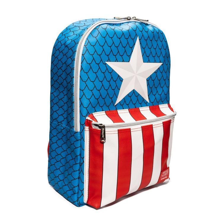 Marvel Captain America Exclusive Cosplay Backpack and Pin Set - Loungefly - Ginga Toys