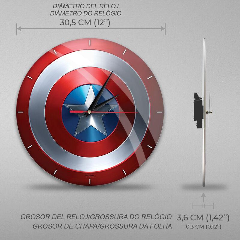 Marvel Captain America Glossy Red Wall Clock - Ert Group - Ginga Toys