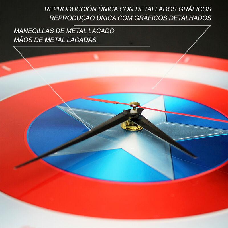 Marvel Captain America Glossy Red Wall Clock - Ert Group - Ginga Toys