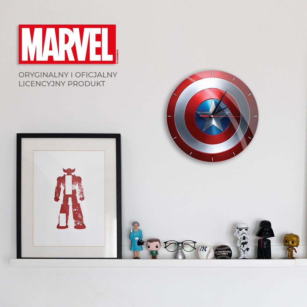 Marvel Captain America Glossy Red Wall Clock - Ert Group - Ginga Toys