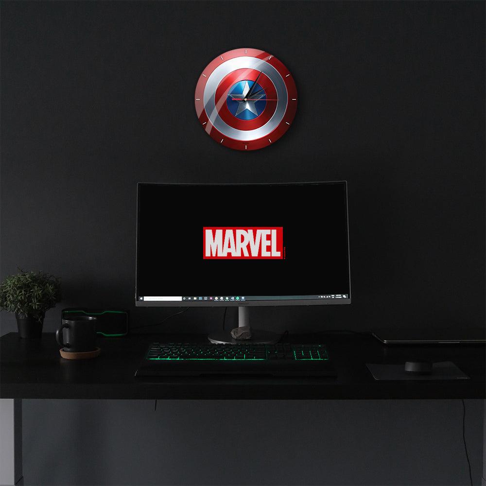 Marvel Captain America Glossy Red Wall Clock - Ert Group - Ginga Toys