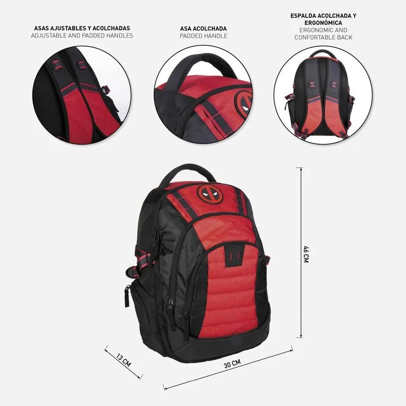 Marvel Deadpool Casual Backpack 46cm - Ginga Toys