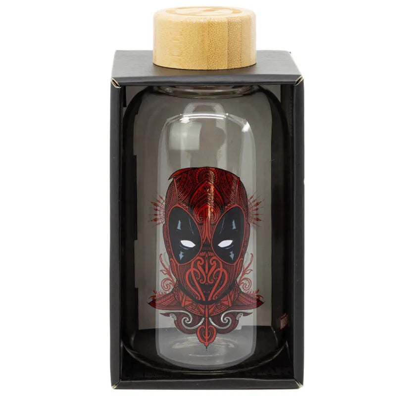 Marvel Deadpool Glass Bottle 620ml - Ginga Toys