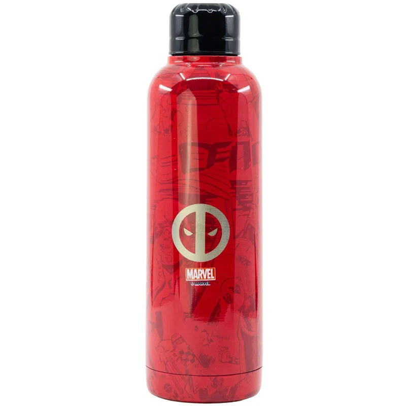 Marvel Deadpool Stainless Steel Red Insulated Bottle 515ml - Ginga Toys