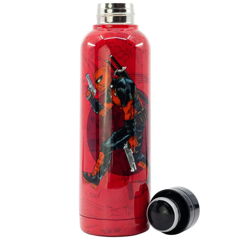 Marvel Deadpool Stainless Steel Red Insulated Bottle 515ml - Ginga Toys