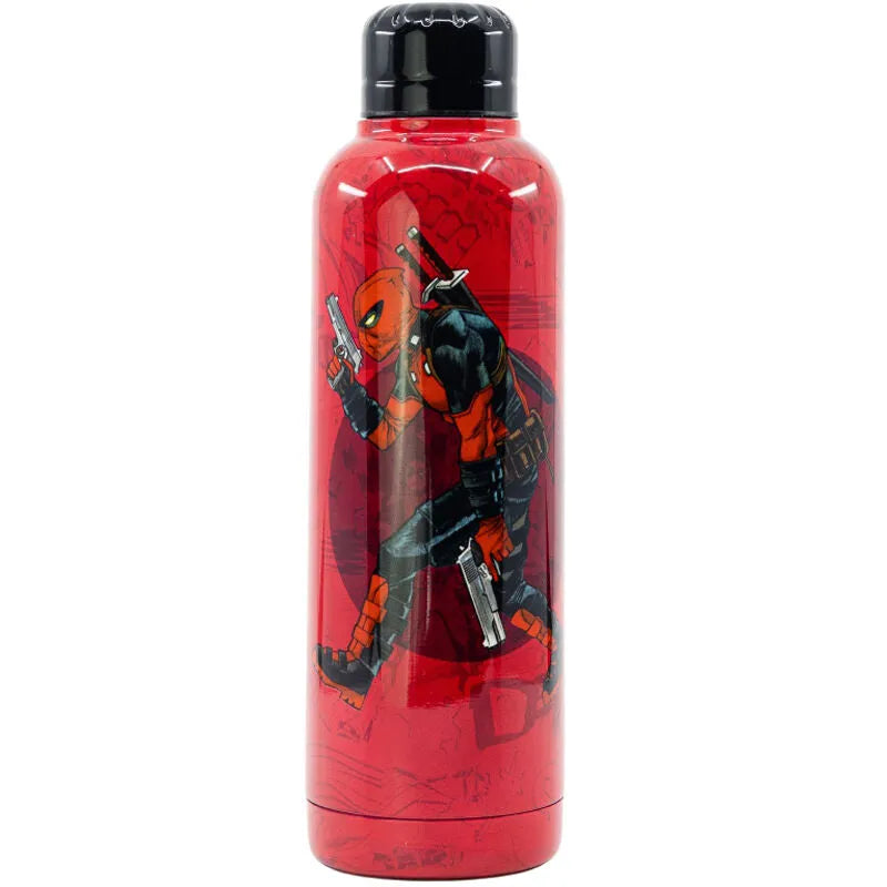 Marvel Deadpool Stainless Steel Red Insulated Bottle 515ml - Ginga Toys