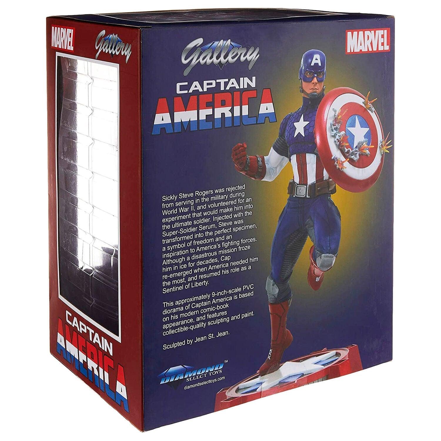 Marvel Gallery Captain America Diorama Statue - Diamond Select - Ginga Toys