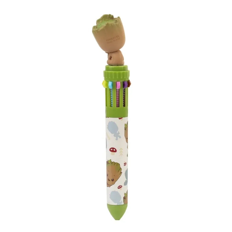 Marvel Groot Pen 10 Colours With 3D Topper - Ginga Toys