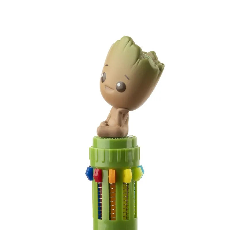 Marvel Groot Pen 10 Colours With 3D Topper - Ginga Toys