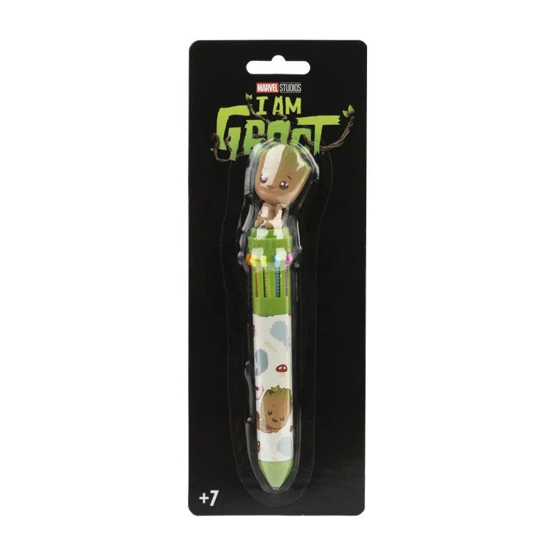 Marvel Groot Pen 10 Colours With 3D Topper - Ginga Toys