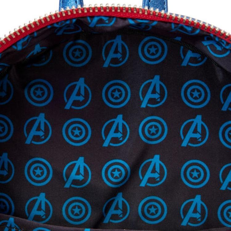 Marvel Metallic Captain America Cosplay Mini Backpack - Loungefly - Ginga Toys