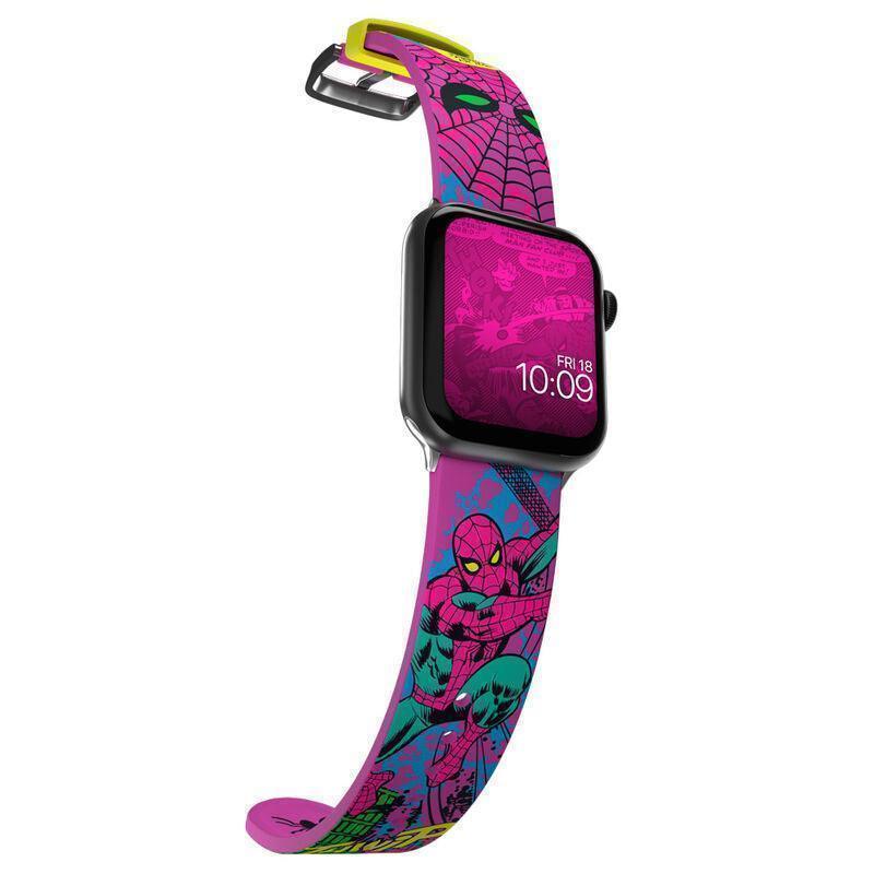 Marvel Spider-Man Black Light Smartwatch strap Band + face designs - Mobyfox - Ginga Toys