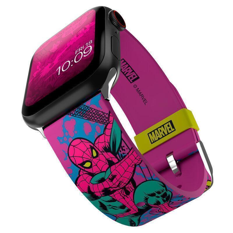 Marvel Spider-Man Black Light Smartwatch strap Band + face designs - Mobyfox - Ginga Toys