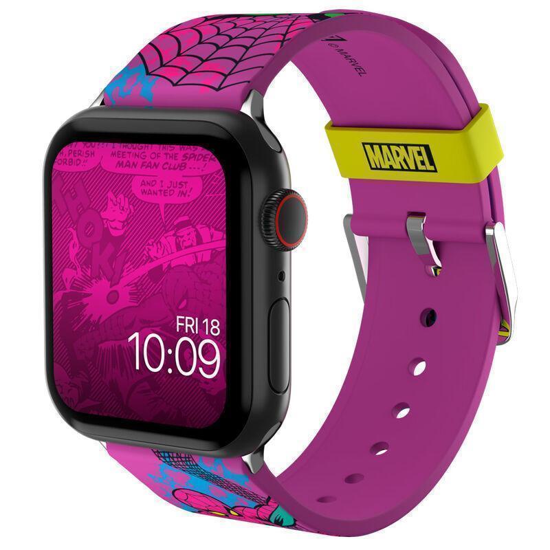 Marvel Spider-Man Black Light Smartwatch strap Band + face designs - Mobyfox - Ginga Toys