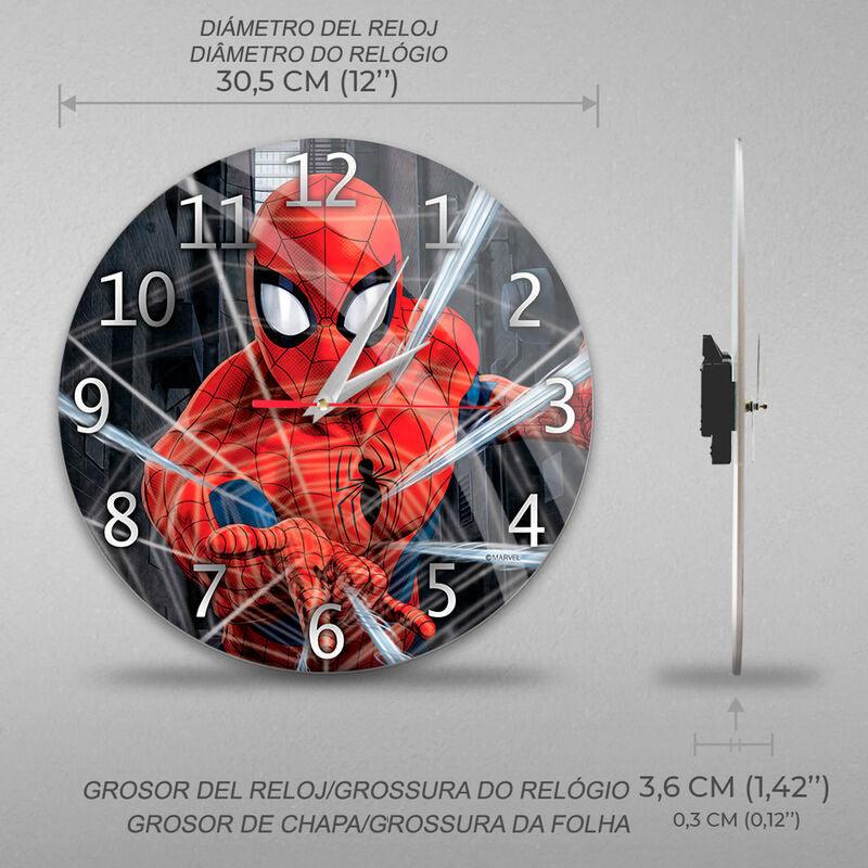 Marvel Spider-Man Black Wall Clock Glossy - Ert Group - Ginga Toys