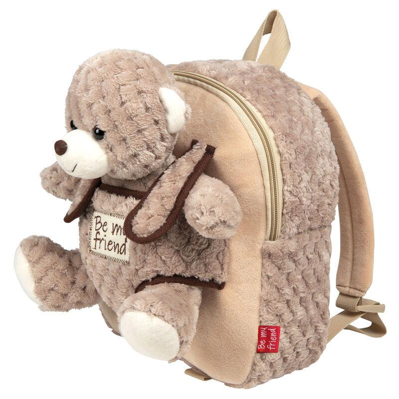 Milly Bear Kids Preschool Backpack with plush toy 26cm - Perletti - Ginga Toys