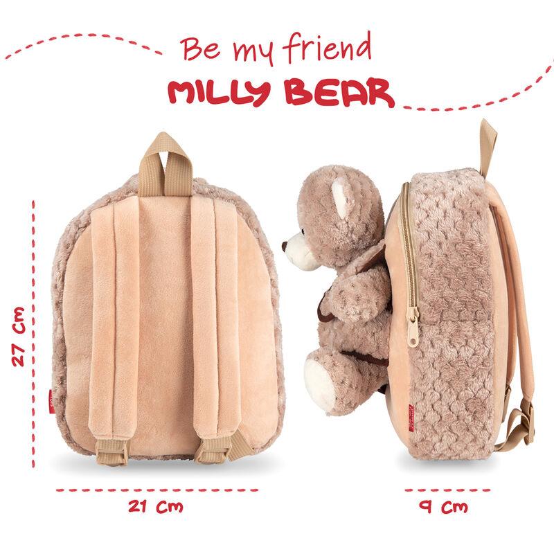 Milly Bear Kids Preschool Backpack with plush toy 26cm - Perletti - Ginga Toys