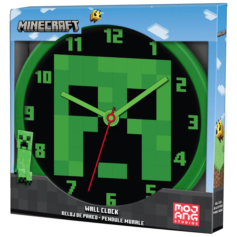 Minecraft Bros Kids Wall Clock 25cm - Ginga Toys