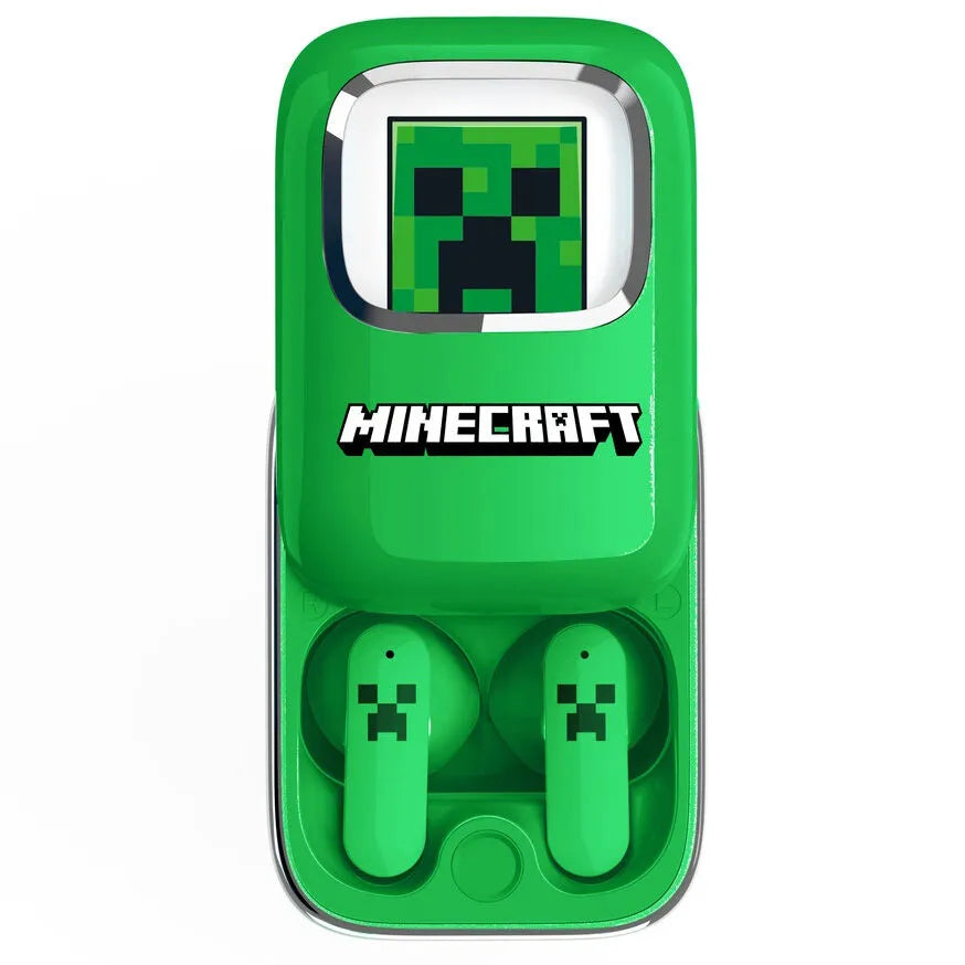 Minecraft Creeper Slide TWS Wireless Earphones - Earpods Green - Ginga Toys