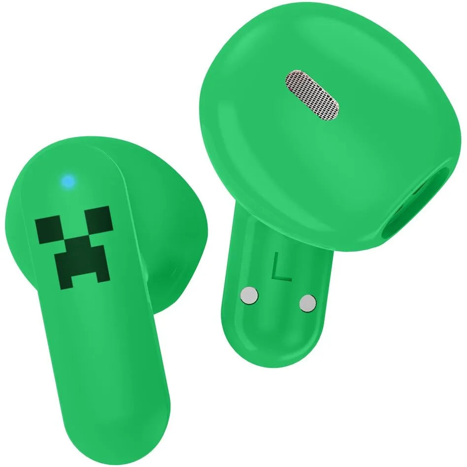 Minecraft Creeper Slide TWS Wireless Earphones - Earpods Green - Ginga Toys