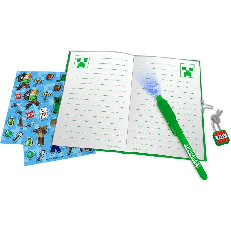 Minecraft Gift Box with Padlock Diary and Magic Pen - Ginga Toys