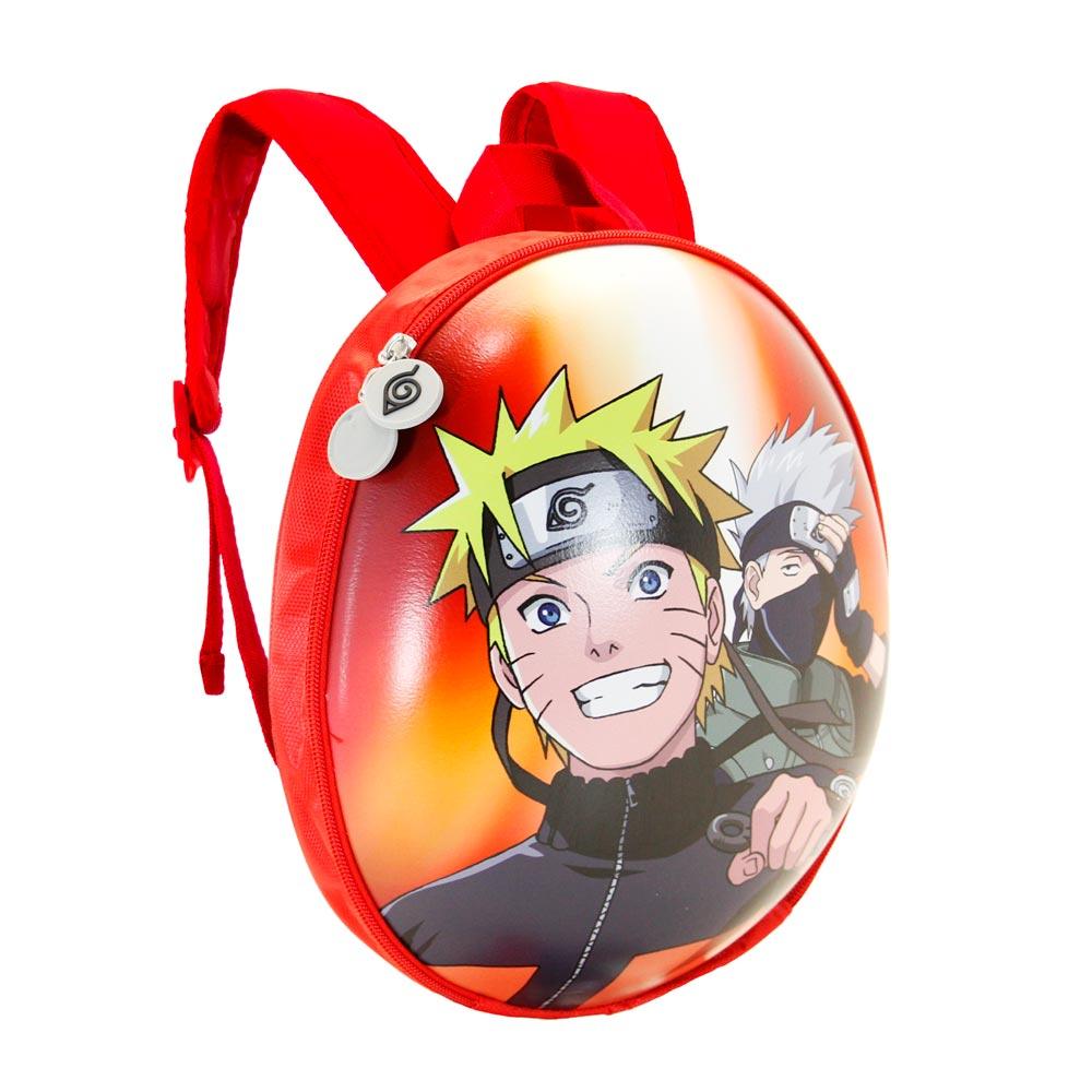 Naruto Shippuden Action Red Zipper Kids School Eggy Mini backpack - Karactermania - Ginga Toys