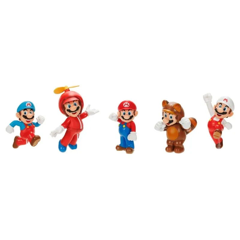 Nintendo Super Mario Bros 2.5" Super Mario 5-pack Figures Set - Ginga Toys