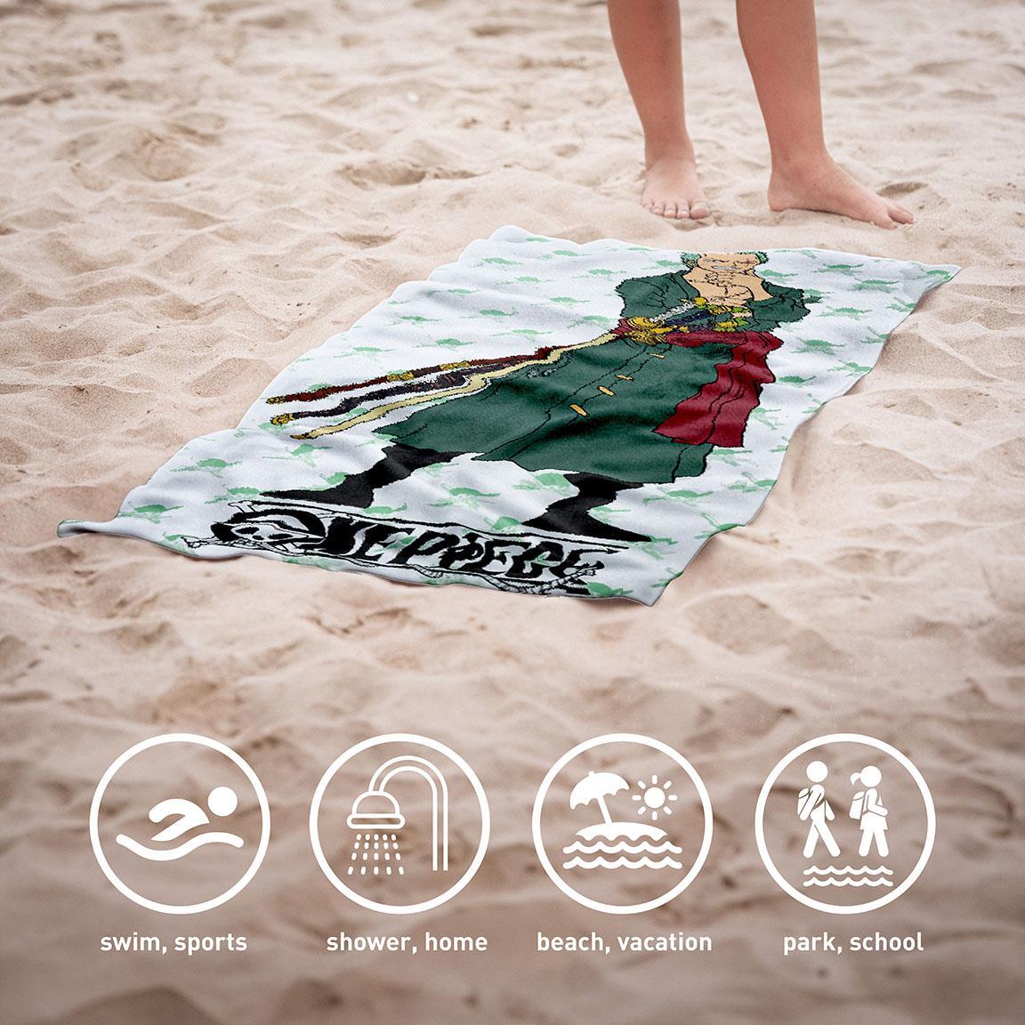 One Piece Roronoa Zoro Premium Towel Polyester - Ginga Toys