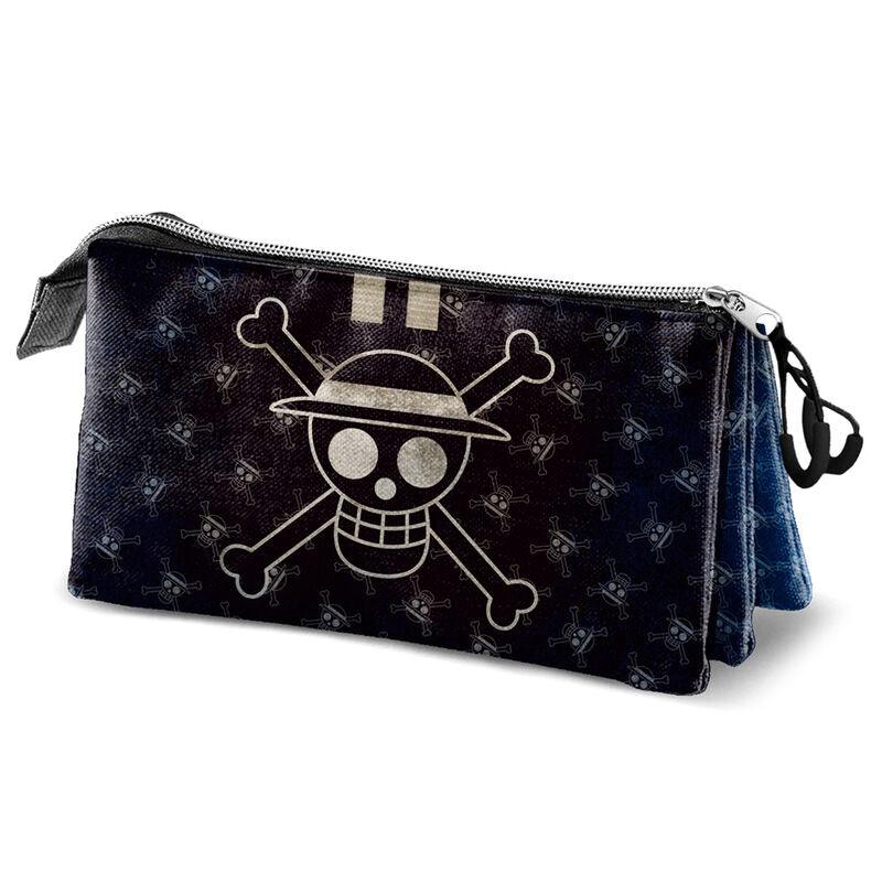 One Piece Vintage Skull Black triple pencil case - Karactermania - Ginga Toys