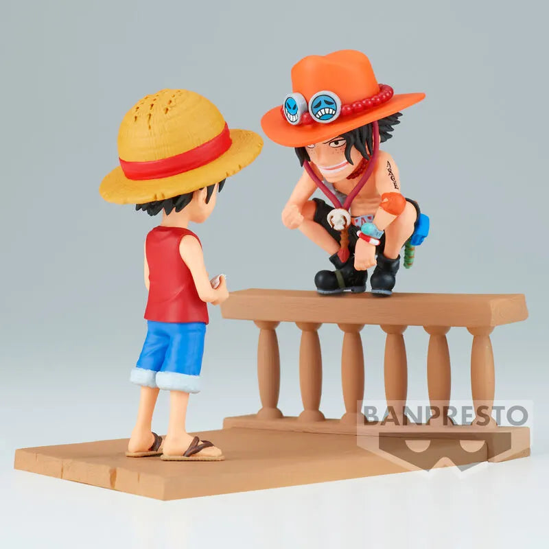 One Piece World Collectable Figure Log Stories Monkey D. Luffy & Portgas D. Ace Figure - Ginga Toys