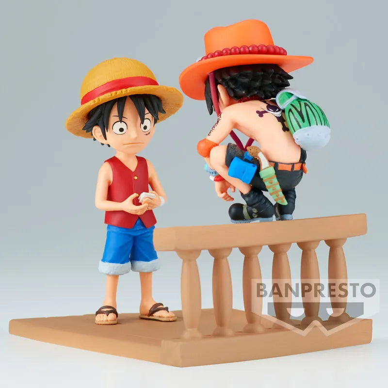 One Piece World Collectable Figure Log Stories Monkey D. Luffy & Portgas D. Ace Figure - Ginga Toys