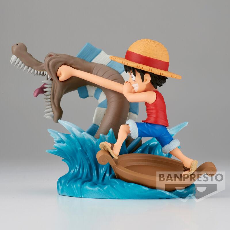 One Piece World Collectable Figure Log Stories Monkey D. Luffy vs Local Sea Monster Figure - Banpresto - Ginga Toys