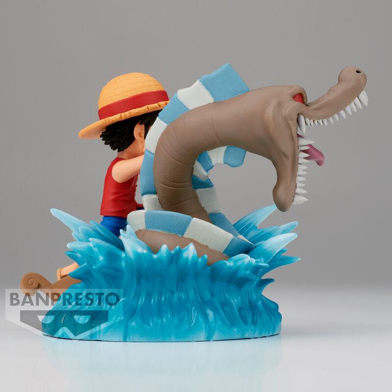 One Piece World Collectable Figure Log Stories Monkey D. Luffy vs Local Sea Monster Figure - Banpresto - Ginga Toys