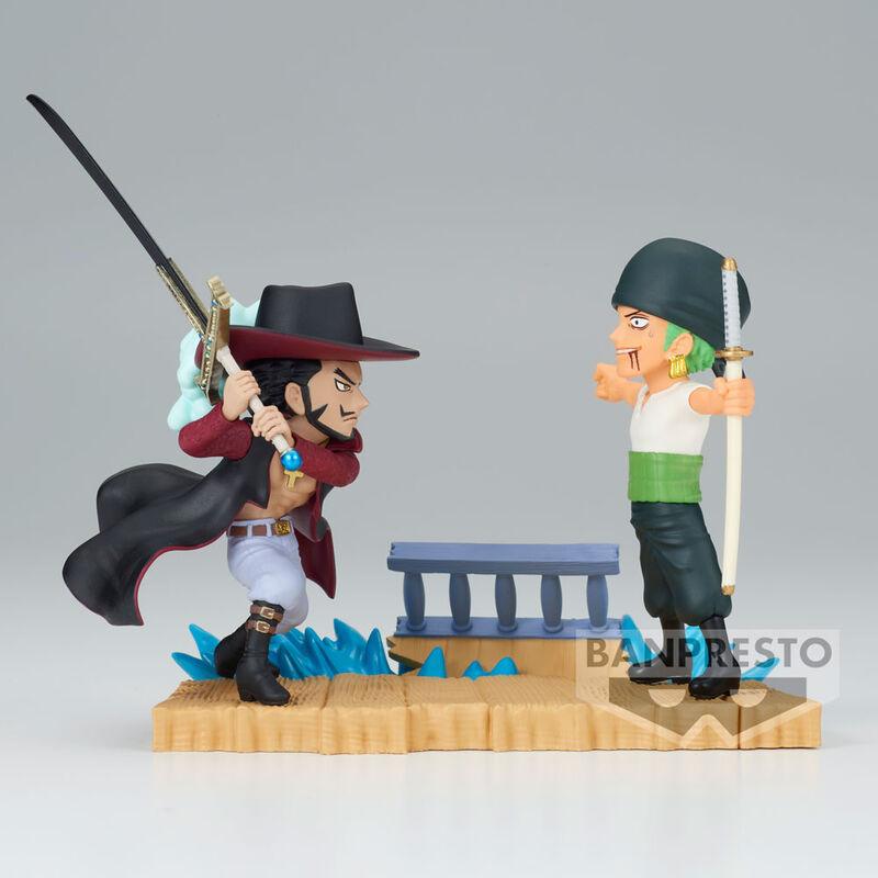 One Piece World Collectable Figure Log Stories Roronoa Zoro vs. Dracule Mihawk - Banpresto - Ginga Toys