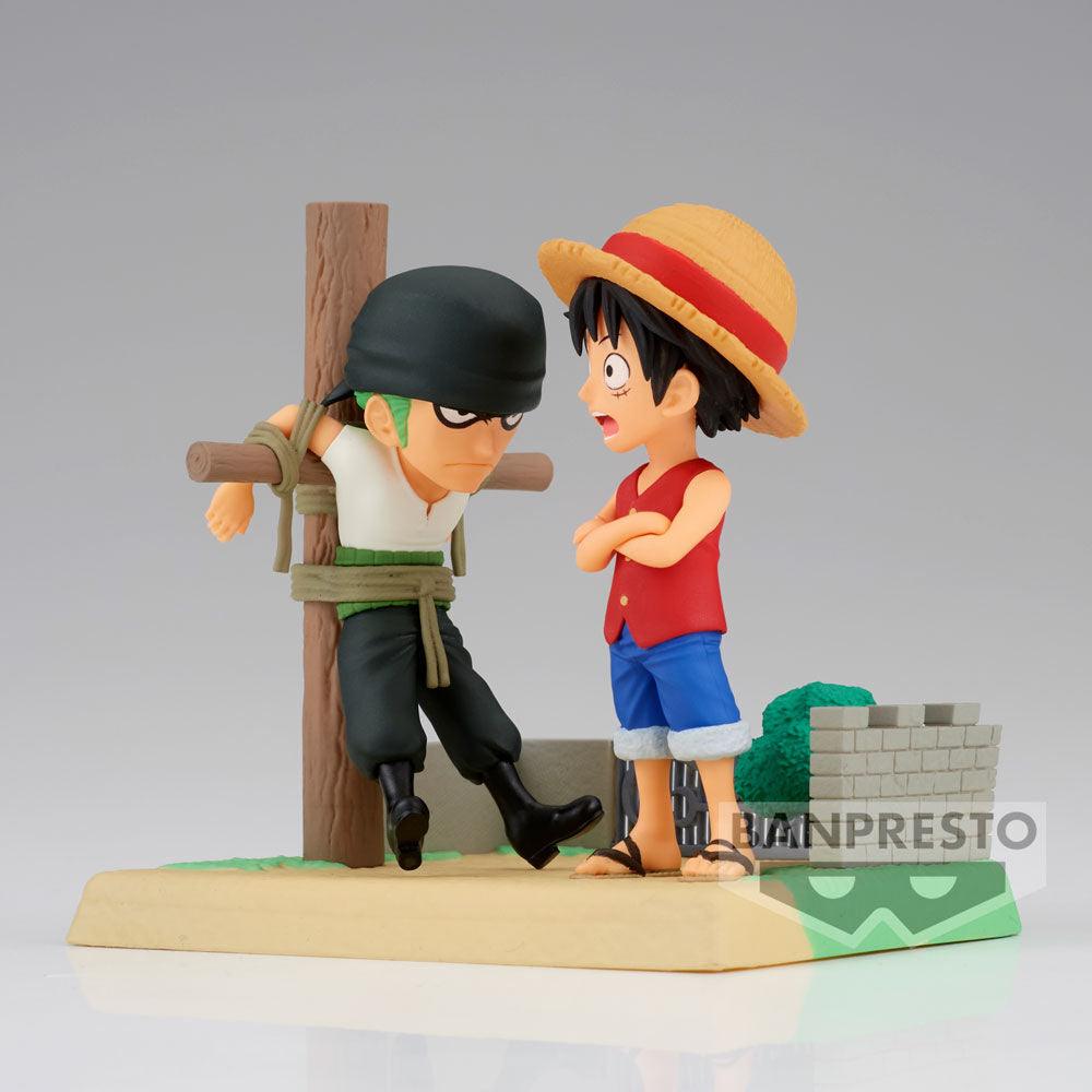 One Piece World Collectable Log Stories Monkey D. Luffy and Roronoa Zoro Figure - Banpresto - Ginga Toys