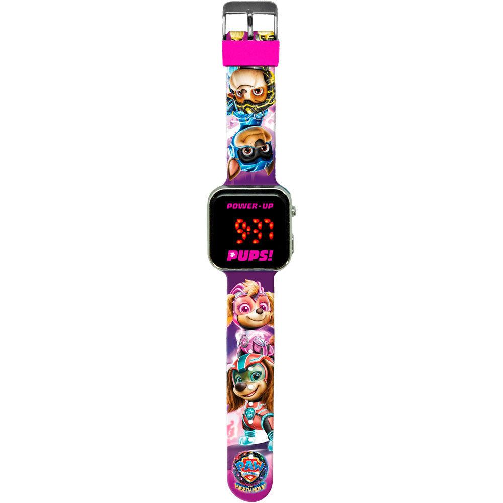 Paw Patrol Mighty Movie Children Girls Led Digital Watch - Kids Licensing - Ginga Toys