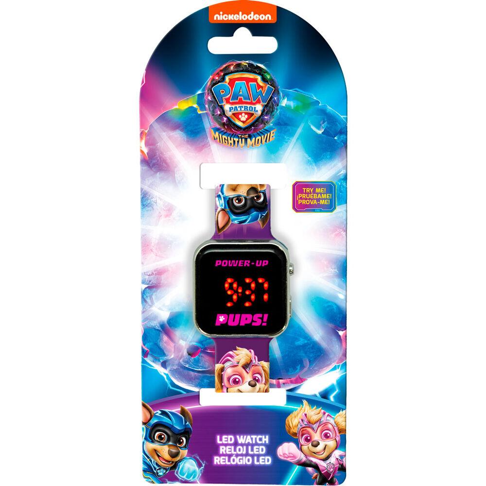 Paw Patrol Mighty Movie Children Girls Led Digital Watch - Kids Licensing - Ginga Toys